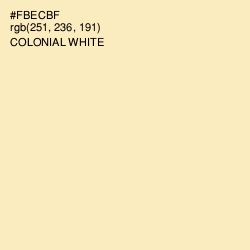 #FBECBF - Colonial White Color Image